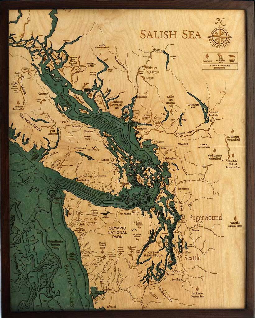 Puget Sound Topographic Map Below The Boat Creates Beautiful Topographic Charts Of Puget Sound And More  | Tacoma Daily Index
