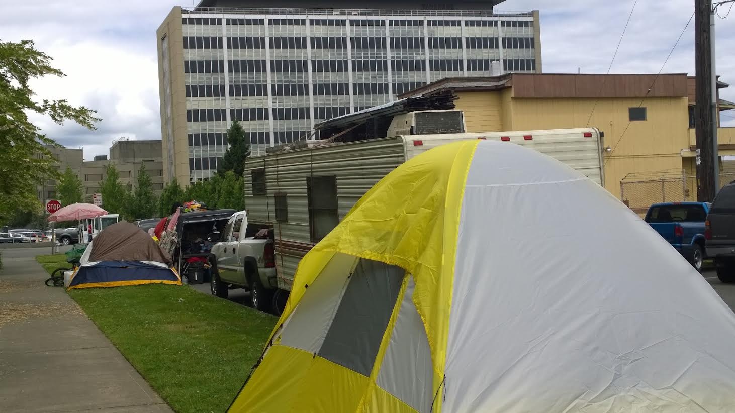 Homeless encampment, June 2017   Photo by Morf Morford