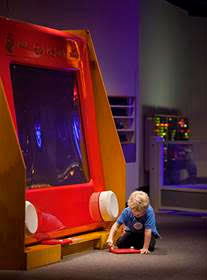 Compare your size to the world’s largest Etch A Sketch in TOYTOPIA at the Washington State History Museum in Tacoma, February 16-June 10.Photo courtesy Stage Nine Entertainment Group.