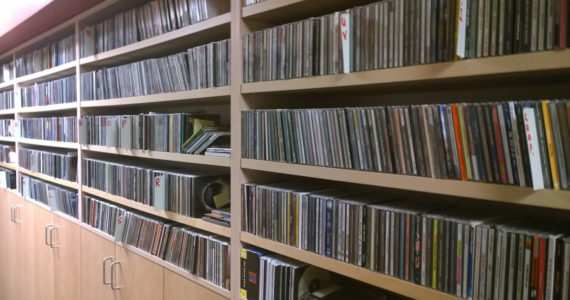 A partial view of KNKX's CD collection. Photo: Morf Morford