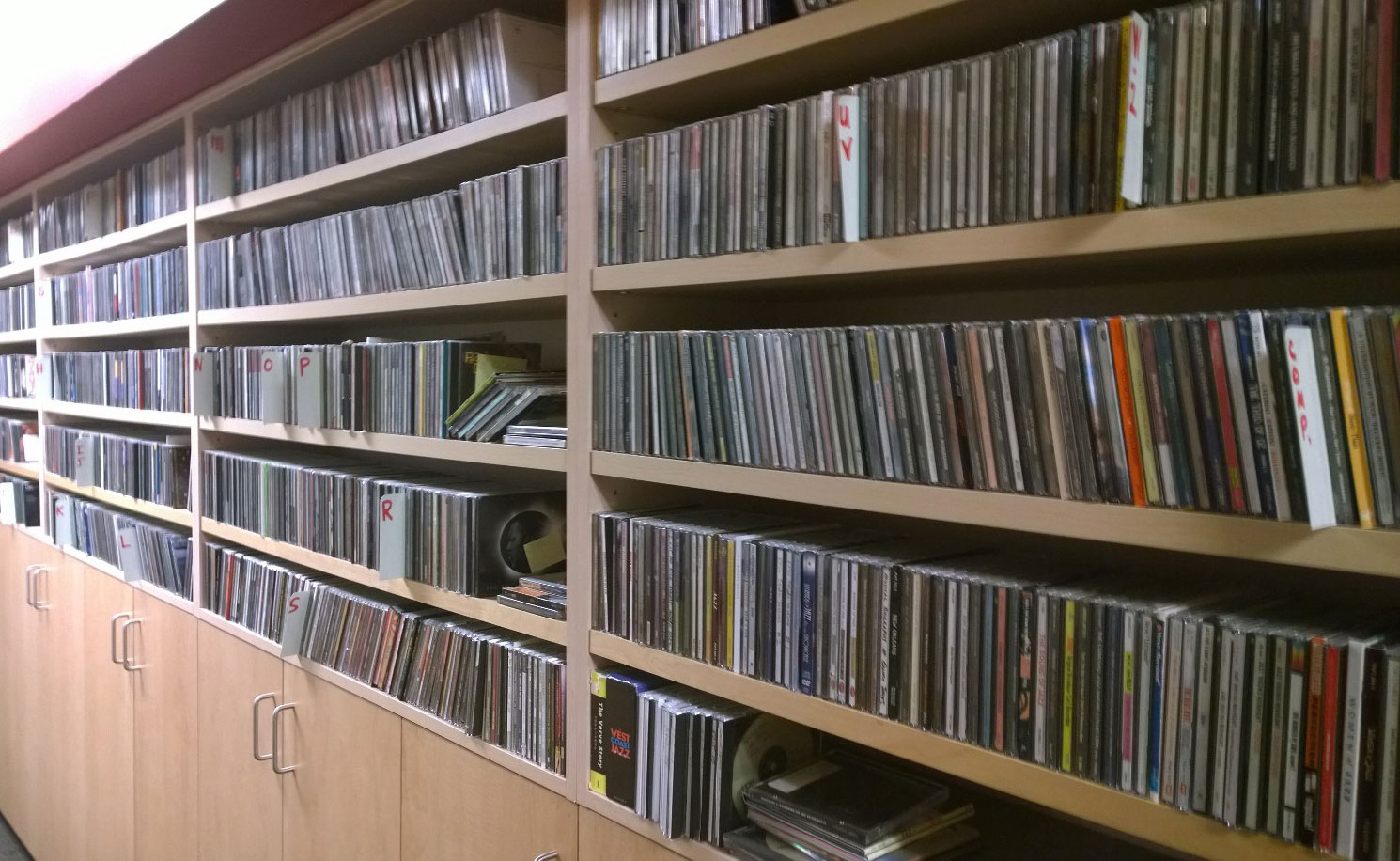 A partial view of KNKX's CD collection. Photo: Morf Morford