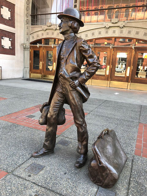 Some say that this statue is based on George Francis Train.  Photo:Morf Morford