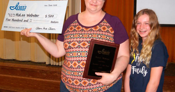 2018 Winner: Fifth grade student Aly Skagen nominated Mrs. HaLee Webster  Image courtesy Ivar's and Kidd Valley Restaurants