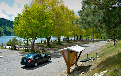RV campground has 11 renovated RV campsites with new sidewalks, fencing, information bulletin board and kiosk. Image courtesy Washington State Bureau of Reclamation