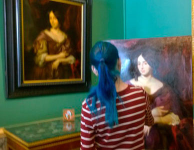 Art students, like this one in The Hermitage in St. Petersburg, Russia, master their craft in the presence of the great ones.   Photo: Morf Morford
