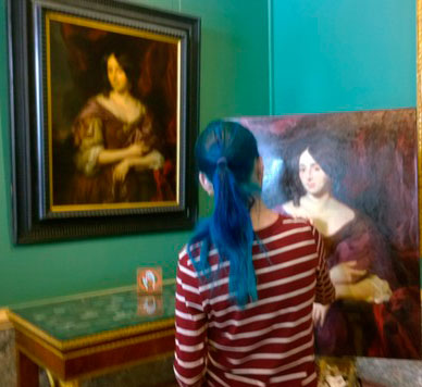 Art students, like this one in The Hermitage in St. Petersburg, Russia, master their craft in the presence of the great ones.   Photo: Morf Morford