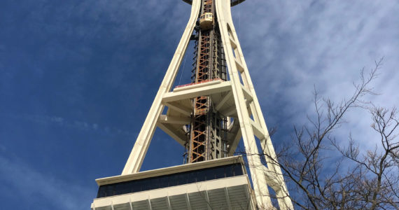 No matter what else might be going on at the ground level, few things are as glorious as a spring day in Seattle. Photo: Morf Morford