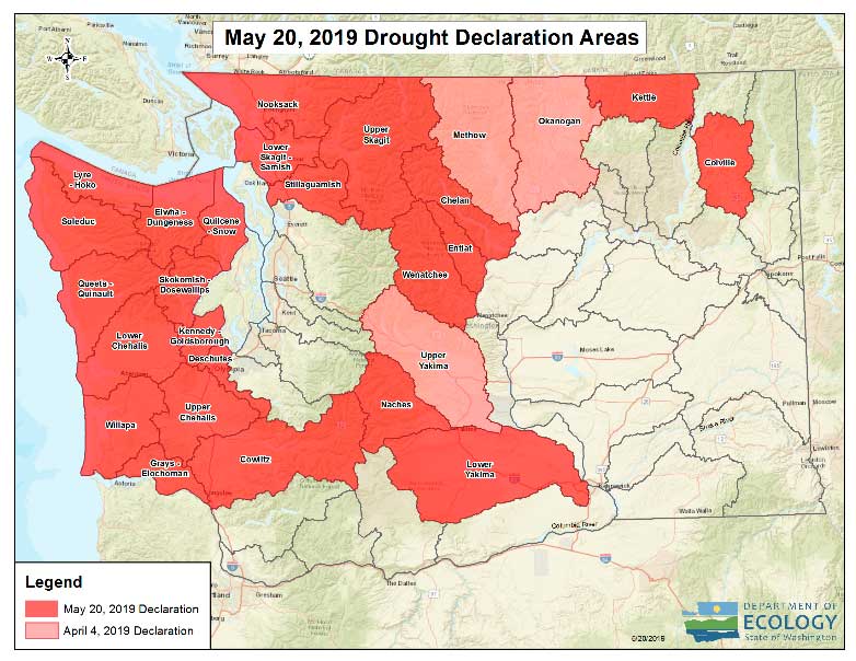 Inslee expands drought emergency for nearly half of the state