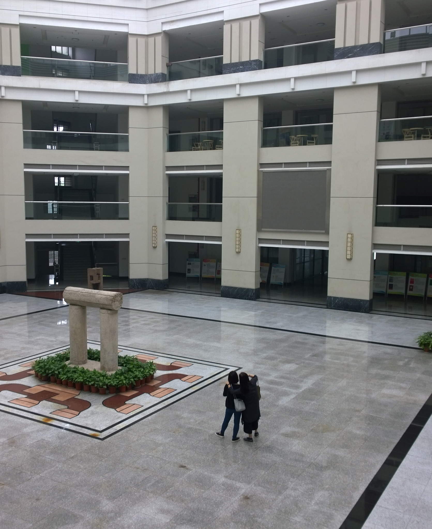 This is the central lobby of Zhejiang College of Construction, Hangzhou, China. Like every project in China it seems, the scale and speed of construction  is overwhelming.  Photo: Morf Morford