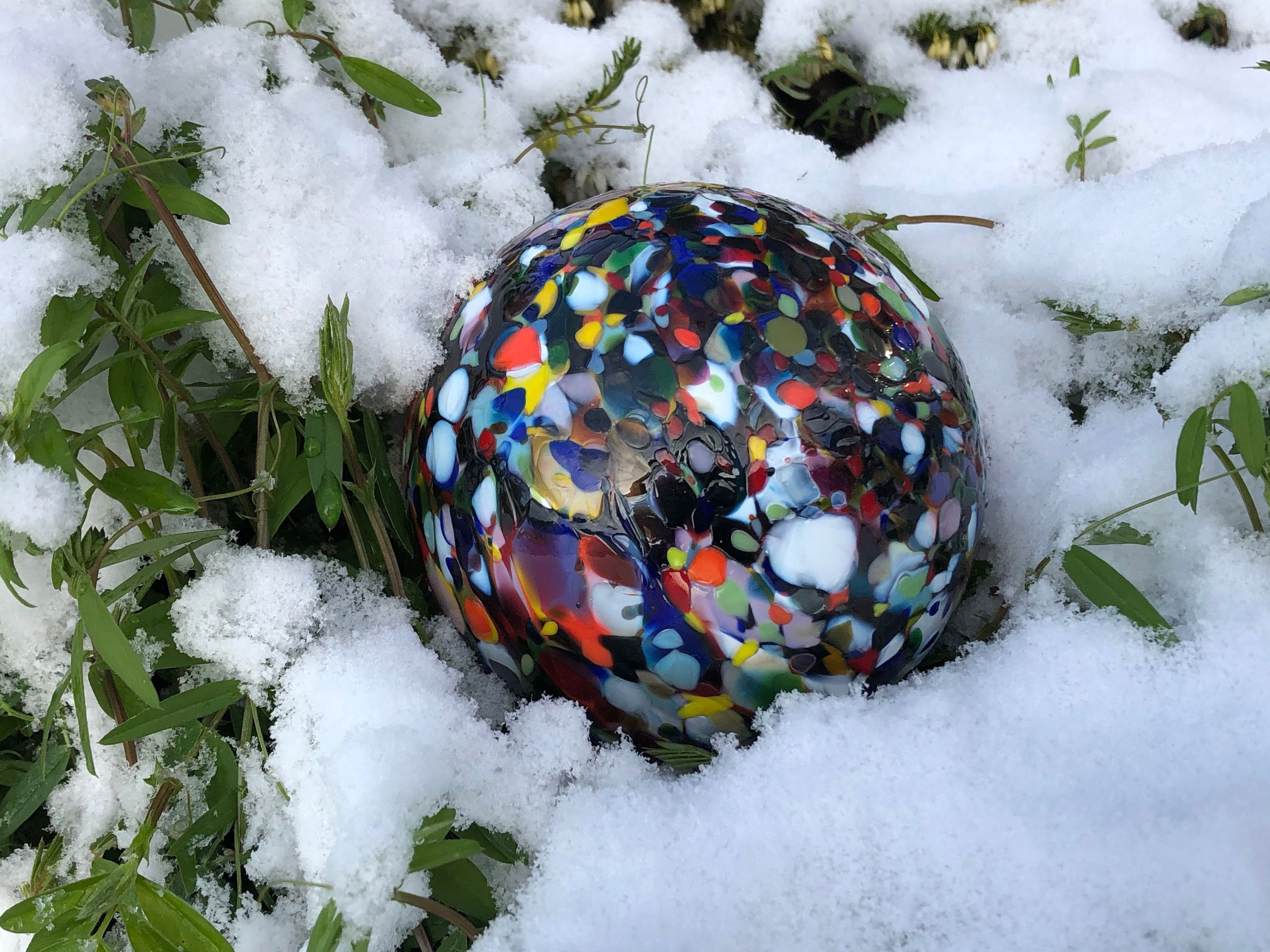 Once the lunar new year rolls around, you never know where you will spot a luminous glass orb like this one. You might even find one left over from a previous year. Photo: Morf Morford