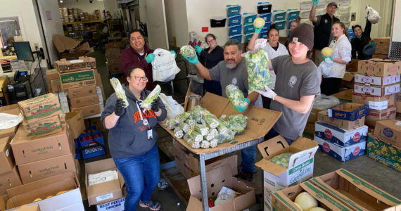 Food packaging by Snoqualmie Tribal Members and Staff                                Image courtesy Snoqualmie Indian Tribe