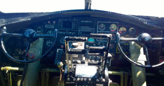 World War II era cockpit, photo by Morf Morford