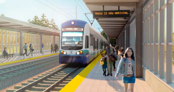 Conceptual image, Federal Way Link extension project, courtesy Sound Transit