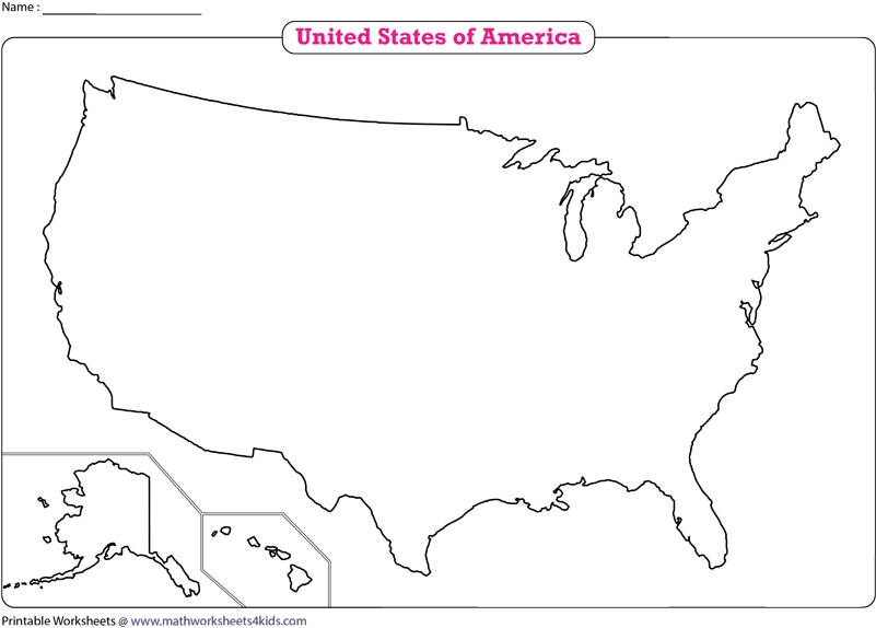 We are not red and blue states, and we are not even the 50 states, we are The United States. Image from https://www.mathworksheets4kids.com/