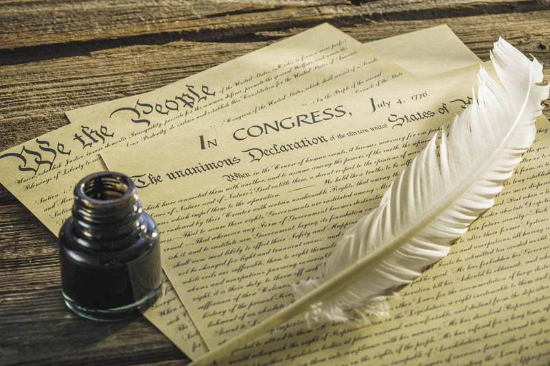 The Bill of Rights, the first 10 Amendments to the Constitution of the United States, was ratified December 15, 1791. Image courtesy Creative Outlet