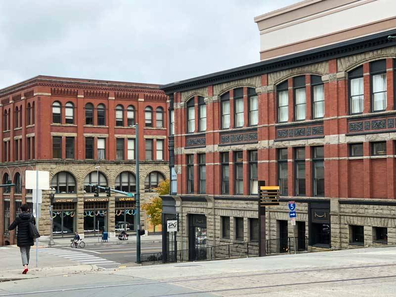 These historic buildings in downtown tacoma have served a multitude of uses over more than a hundred years. And, presumably will serve many more in years to come. (Photo by Morf Morford)