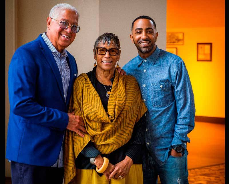 Portrait of Bernard, Shirley, and Khalil Kinsey. Courtesy of The Kinsey African American Art & History Collection.