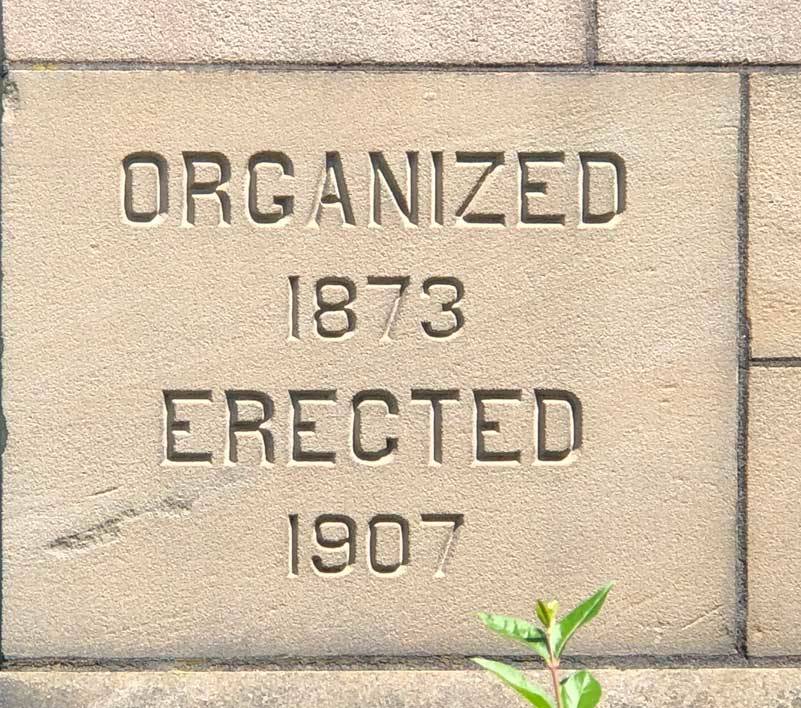 This is the cornerstone of one of Tacoma’s historic churches near Wright Park. Does a 34 year gap mean anything? Why should it? (Photo by Morf Morford)