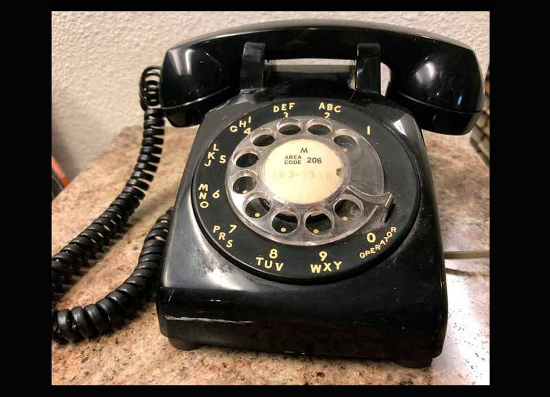 Back in the days of this telephone, when a phone was just a phone, Washington state had two area codes. (Photo by Morf Morford)