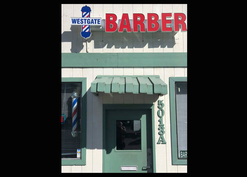 Westgate is not in Ruston, but the Westgate Barber is. (Photo by Morf Morford)