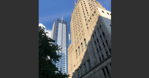 Like these two buildings in downtown Seattle, the new and the traditional can stand together. (Photo by Morf Morford)