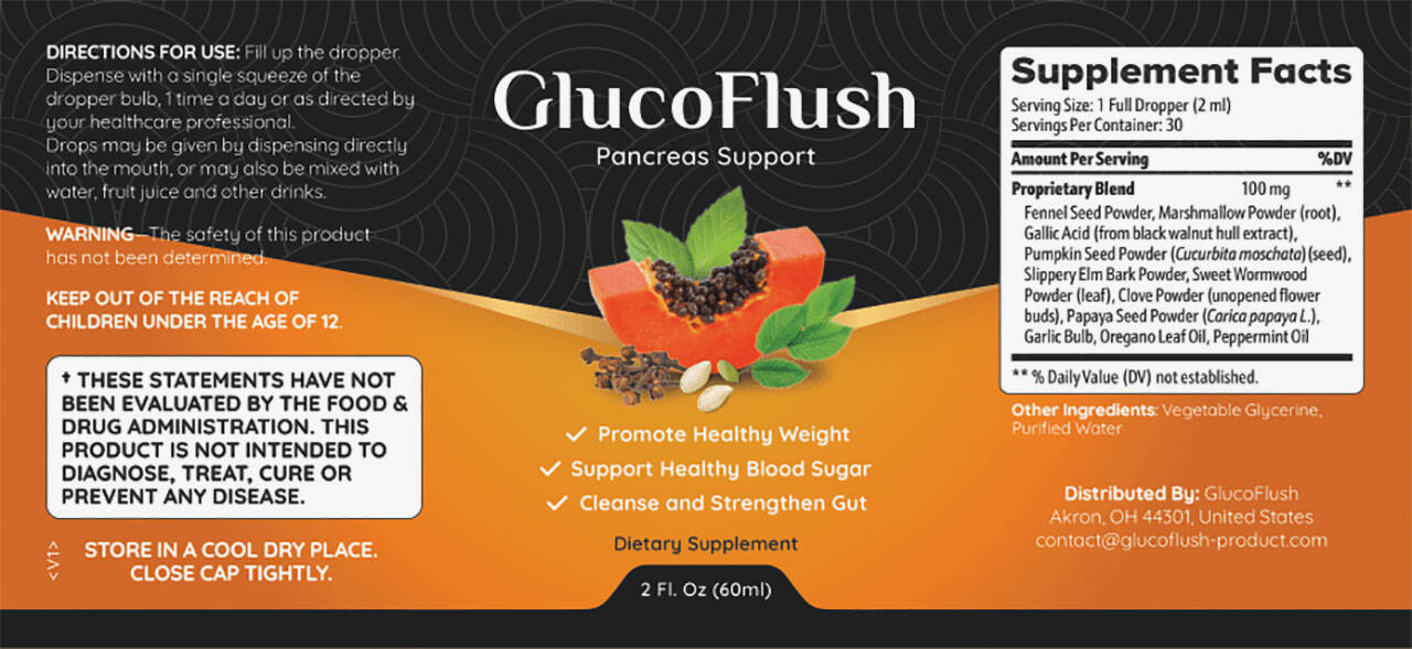 glucoflush ingredients