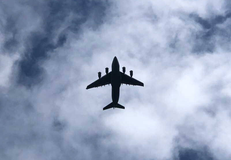 When you fly, you get a sense of what goes on in those jets that seem to hover overhead. There’s a microcosm of humanity at work in each one of them. (Photo by Morf Morford)