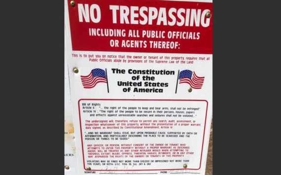 “No Trespassing” signs are taken to a whole other level on the east side of our state. (Photo by Morf Morford)