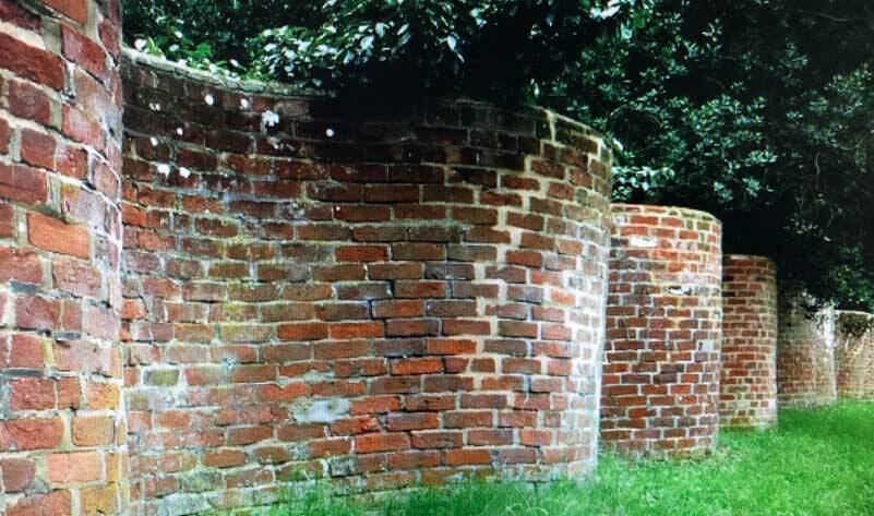 If you travel through rural England, as my wife and I did a couple years ago, you might see these wavy brick fences. They are one brick thick. Far cheaper than a double wall, they are also far lighter which is a major concern in the marshy soil of the area. (Photo by Morf Morford)