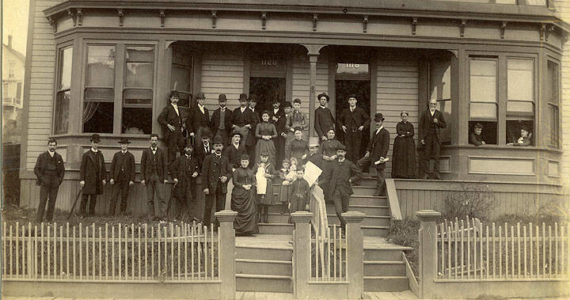 Tacoma area boarding house, circa 1890. Photograph from the Washington State Historical Society collection: Catalog ID Number: 1990.56.8