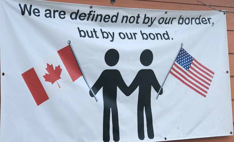 If aliens do any research on us, they will discover that we do indeed define ourselves by our borders. Or skin tone. Or size. Or income. Or anything else we can think of. If we were in fact defined by our bond, nothing would hold us back. (Photo by Morf Morford)