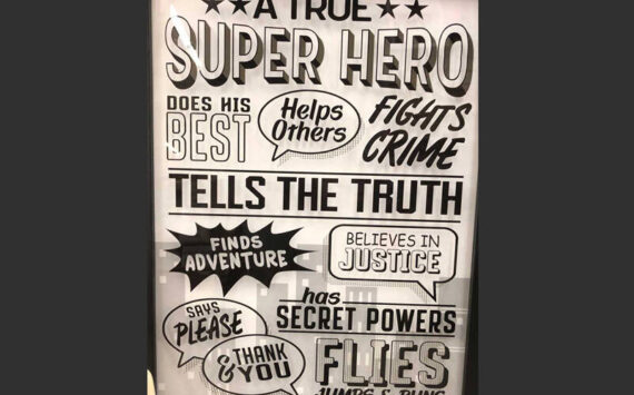 As this poster implies, perhaps the greatest among us is the one who reminds us what we can do, not what they have done. (Photo by Morf Morford)
