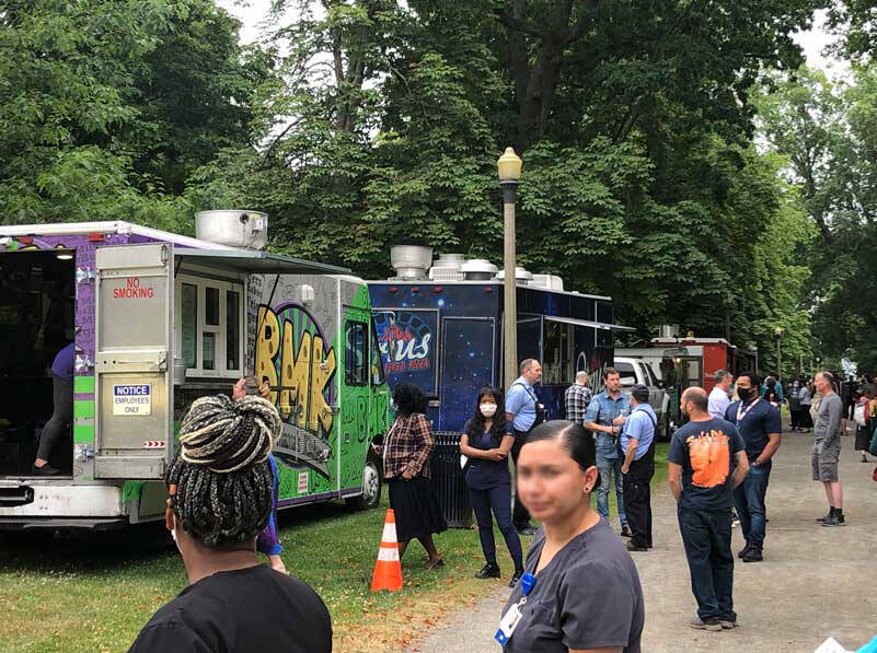 Food trucks - and sizzling treats from around the world - are an essential part of summer events around here. (Photo by Morf Morford)
