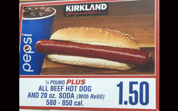 Much has changed in the world and in our country in the past 40 years, but the price of a Costco hotdog has barely nudged. (Photo by Morf Morford)