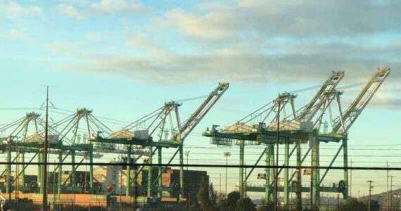These cranes at the Port of Tacoma do a lot more than move cargo - they connect us with distant cultures and markets most us will never see. (Photo by Morf Morford)