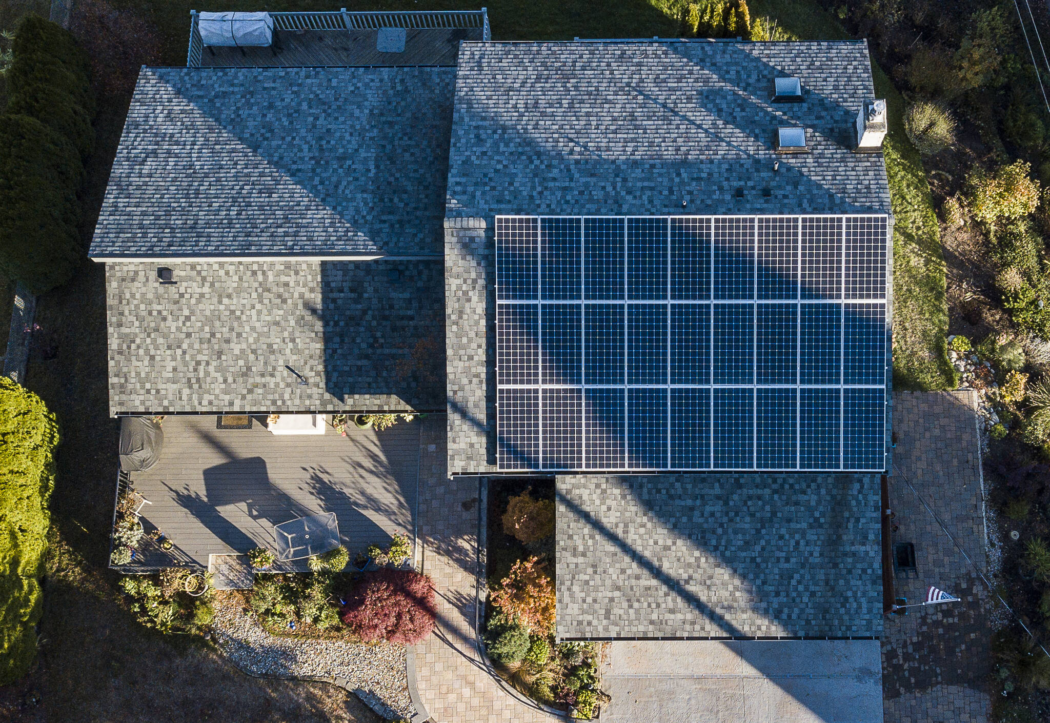 Sound Publishing file photo
Solar panels are visible along a rooftop.