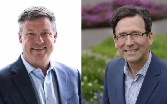 State Sen. Mark Mullet, left, and Attorney General Bob Ferguson, right, are both running as Democrats for governor in 2024. (Photos courtesy of Mullet and Ferguson campaigns)