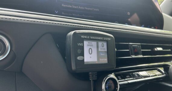 A speed limiter device, like this one, will be required for repeat speeding offenders under a Washington law signed on May 12, 2025. The law doesn’t take effect until 2029. (Photo by Jake Goldstein-Street/Washington State Standard)