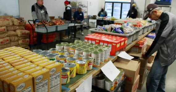 Volunteers and staff at the Multi-Service Center food bank in Federal Way. Sound Publishing file photo