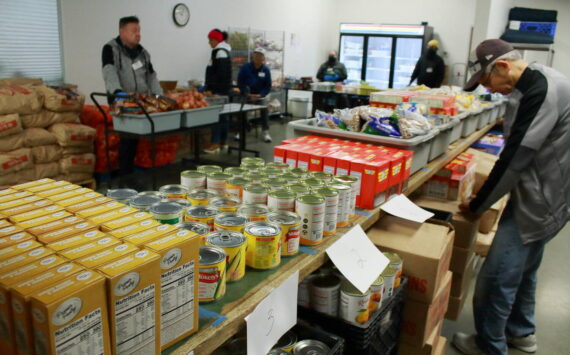 Volunteers and staff at the Multi-Service Center food bank in Federal Way. Sound Publishing file photo