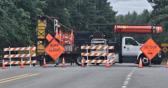 Photo by Ray Miller-Still/Sound Publishing
The White River Bridge is hoped to be open by mid- to late-September.