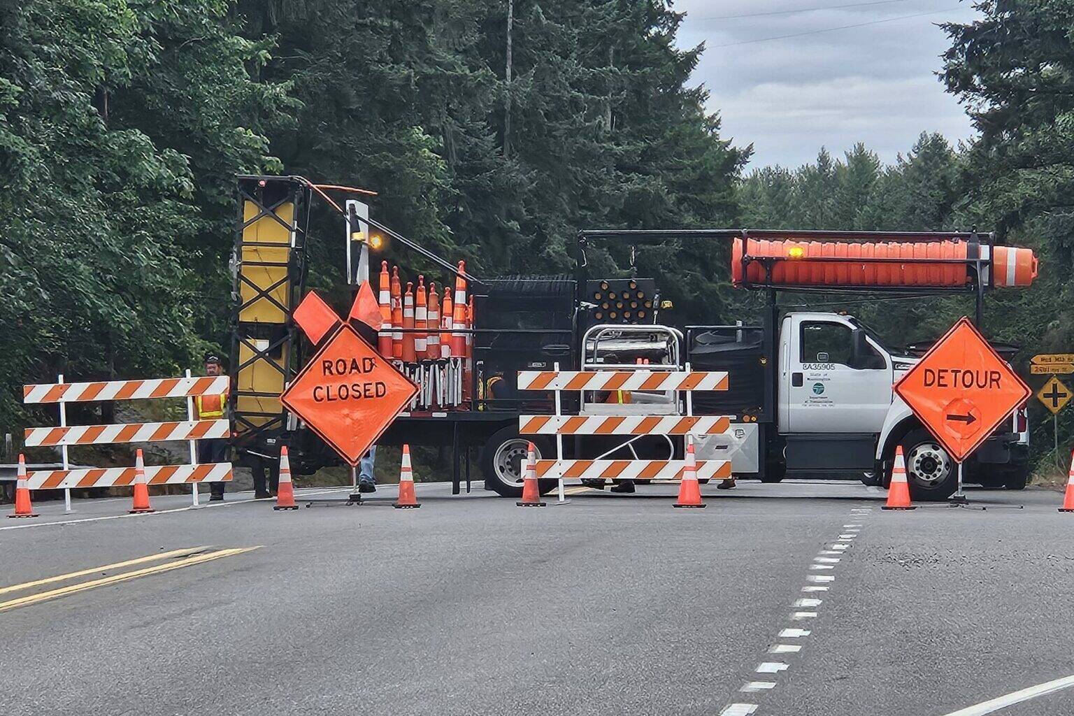 Photo by Ray Miller-Still/Sound Publishing
The White River Bridge is hoped to be open by mid- to late-September.