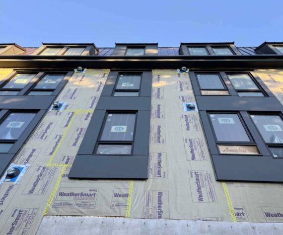 Photo by Bill Lucia/Washington State Standard 
An apartment building under construction in Olympia, Washington in January 2025.