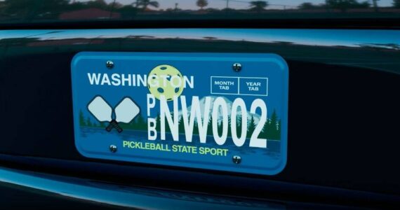 Washington’s pickleball license plate. Courtesy of Seattle Metro Pickleball Association