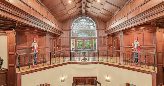 This mansion is a popular vacation rental on Airbnb and VRBO. Its in highest demand around Christmas. (Graystone Castle)