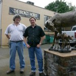 Kevin Keating and Jeff Oens operate The Bronze Works, a professional fine art foundry and gallery in Tacoma that produces bronze sculptures showcased around the world. (PHOTO BY TODD MATTHEWS)