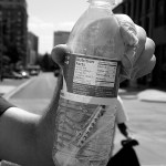 In addition to beer cans, soda bottles, and other garbage, the group recovered a collection of used syringes. (PHOTO BY TODD MATTHEWS)