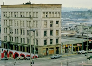 A Historic photo of the Luzon Building in downtown Tacoma. (COLUMBIA CORNERSTONE DEVELOPMENT COMPANY PHOTO COLLECTION 2008-7, COURTESY OF WEYERHAEUSER ARCHIVES)