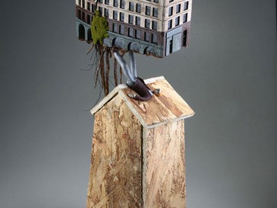 "Burnham & Root Uprooted" by Lynn DiNino will be part of an art show Dec. 17 benefitting Historic Tacoma. (PHOTO BY TOM HOLT)