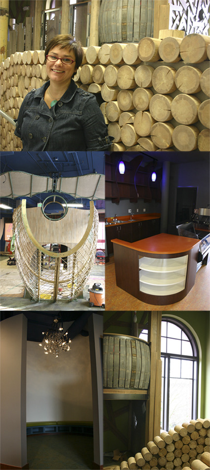 CLOCKWISE FROM TOP: "The Children's Museum has been looking for a new home for a long time," says Children's Museum of Tacoma Executive Director Tanya Andrews, who has been with the museum for 15 years. The museum is in the process of relocating from Broadway to a larger space on Pacific Avenue, and will re-open in January. "I can't remember a time that we weren't dreaming about a new home"; The new museum will include a cafe serving espresso, snacks, and sandwiches; a wood-themed "playscape" exhibit; an orientation room for visitors to meet staff and each other; One of the new playscape exhibits under construction is "Voyager," a hybrid pirate ship / cargo wagon / rocket with giant wings, a wheel house, gauges, signals and communications gear. (PHOTOS BY TODD MATTHEWS)